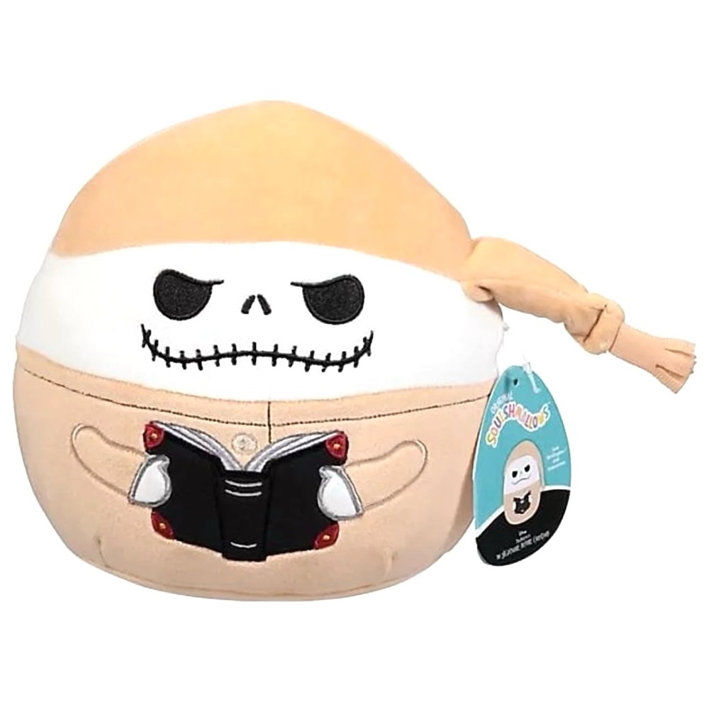 Squishmallows 8" Nightmare Before Christmas Jack Skellington in Pajamas w/ Book